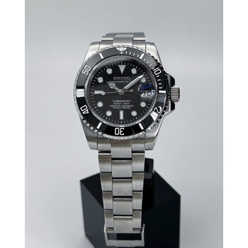 Custom Seiko Mod • Black Submariner • 40mm